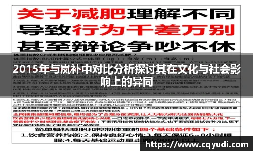 2015年与岚补中对比分析探讨其在文化与社会影响上的异同